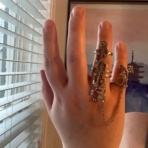 Statement Silver Chain Ring